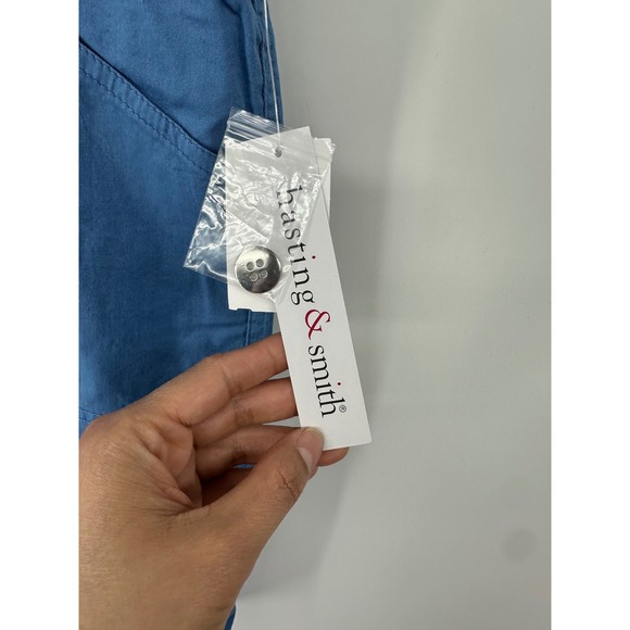 Hasting & Smith Womens Riviera Blue Cargo Shorts Sz 14 NWT BD0145A Elastic Back - Picture 8 of 13